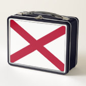 Lunch Box State Flag Alabama, St Andrew Crimson Cross (Devant)