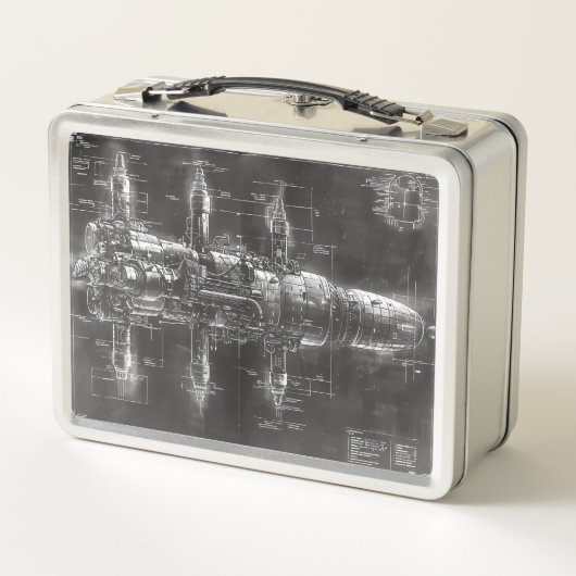 Lunch Box Station spatiale - Plan noir (Dos)