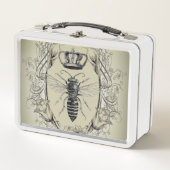 Lunch Box steampunk beekeeper patron dame bee reine couronne (Devant)