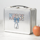 Lunch Box Stéthoscope Nurse Bow Floral Vintage (En situation)