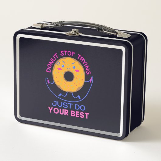 Lunch Box Stress De Donut Faites De Votre Mieux Pour Drôle (Devant)