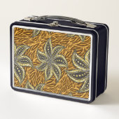 Lunch Box Style Batik Floral Abstrait africain (Devant)