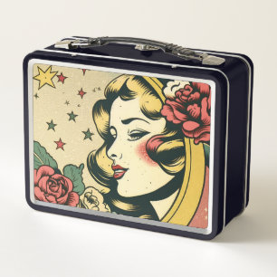 Lunch Box Style les années 50 rétro Crescent Lady Lune