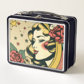 Lunch Box Style les années 50 rétro Crescent Lady Lune (Devant)