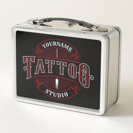 Lunch Box Style traditionnel AJOUTER LE NOM Tattoo Studio Sh (Dos)