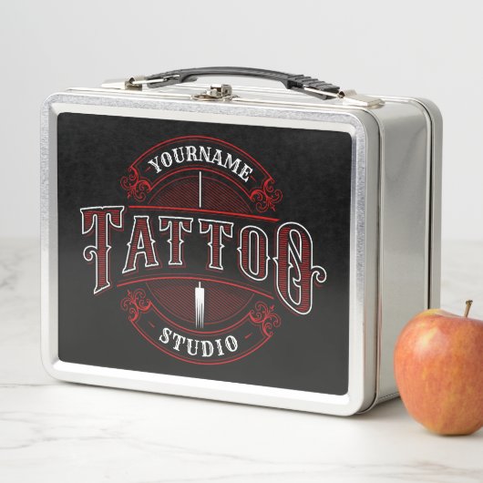 Lunch Box Style traditionnel AJOUTER LE NOM Tattoo Studio Sh (En situation)