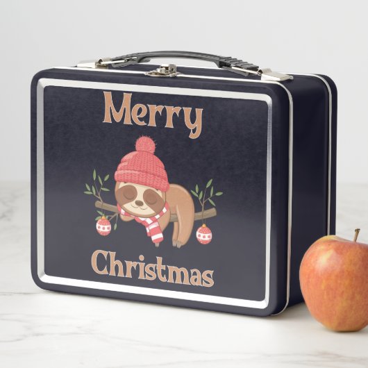 Lunch Box Sucre Cute Sloth Noël (En situation)