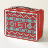 Lunch Box Sud-Ouest Mesas Turquoise & Rouge (Dos)