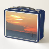 Lunch Box Sunset Clouds and Sailboat Seascape (Devant)
