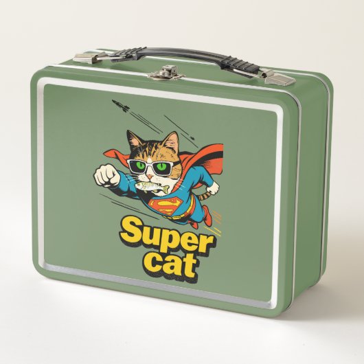 Lunch Box Super Chat Volant avec Poisson (Devant)
