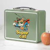 Lunch Box Super Chat Volant avec Poisson (En situation)