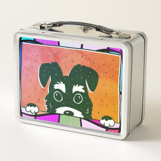 Lunch Box Superbe chiot Schnauzer nain noir (Dos)