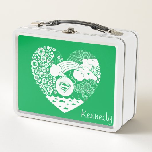 Lunch Box Supergirl Floral Peace Heart Graphisme (Devant)