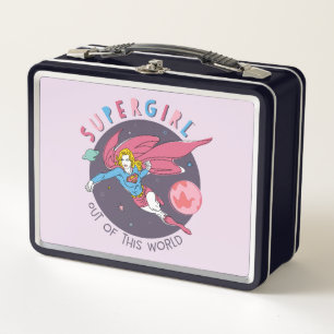 Lunch Box Supergirl Flying Upwards Illustration