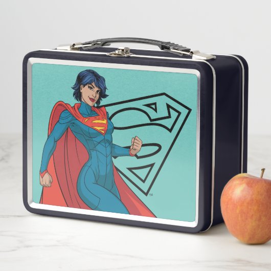 Lunch Box Supergirl Hovering en costume bleu (En situation)