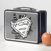 Lunch Box Supergirl Newsprint S-Shield (En situation)