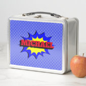 Lunch Box Superhero Kids Comic Book Nom personnalisé (En situation)
