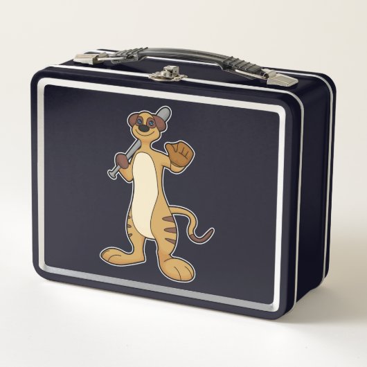 Lunch Box Suricate en joueur de baseball avec une batte de b (Devant)