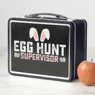 Lunch Box Surveillant de chasse aux œufs drôle de lapin de P