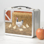 Lunch Box Sussex Chicken Mama Hen et Chicks (En situation)