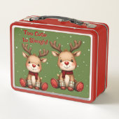 Lunch Box Sweet Reindeer Pair in Holiday Snowfall (Dos)