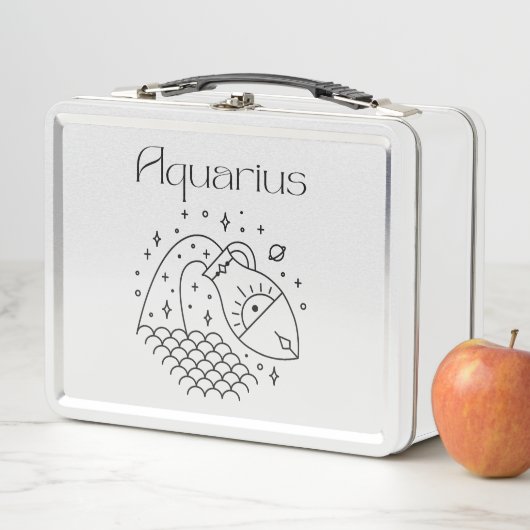 Lunch Box SYMBOLE Astrologique Aquarius Zodiac (En situation)