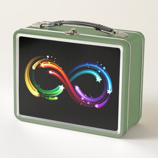Lunch Box Symbole de l'infini de comètes arc-en-ciel (Devant)