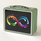 Lunch Box Symbole de l'infini de comètes arc-en-ciel (Dos)
