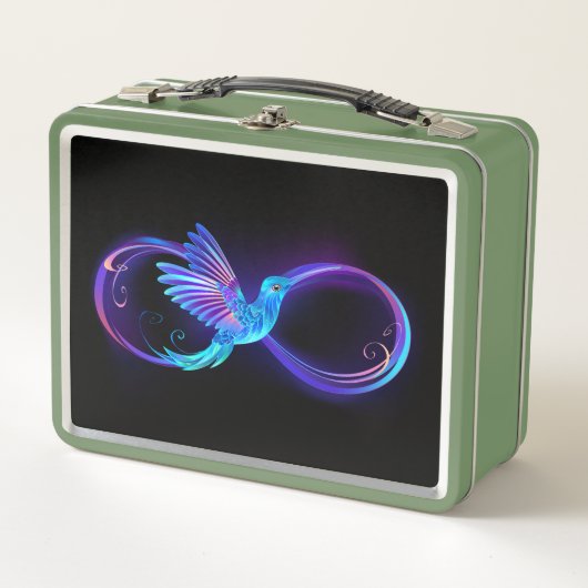 Lunch Box Symbole de Neon Infinity par Glowing Hummingbird (Devant)