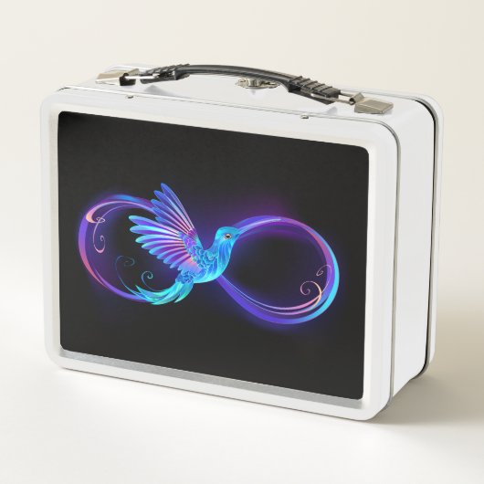 Lunch Box Symbole de Neon Infinity par Glowing Hummingbird (Dos)