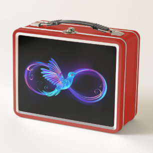 Lunch Box Symbole de Neon Infinity par Glowing Hummingbird