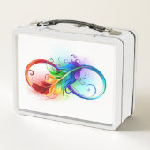 Lunch Box Symbole d'infini avec plume arc-en-ciel (Dos)