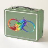 Lunch Box Symbole d'infini avec plume arc-en-ciel (Dos)