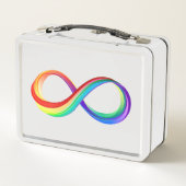 Lunch Box Symbole d'infinité arc-en-ciel stratifié (Dos)