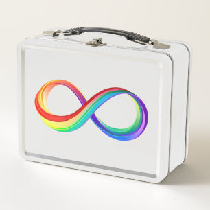 Lunch Box Symbole d'infinité arc-en-ciel stratifié