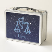 Lunch Box Symbole Libra Constellation et Zodiac avec étoiles (Dos)