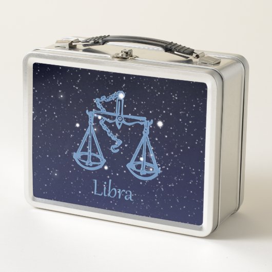 Lunch Box Symbole Libra Constellation et Zodiac avec étoiles (Devant)