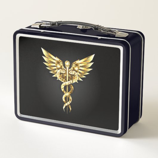 Lunch Box Symbole Polygonal Or Caduceus (Dos)