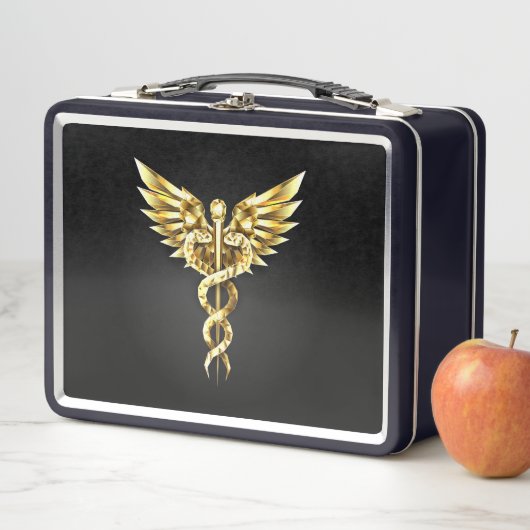 Lunch Box Symbole Polygonal Or Caduceus (En situation)