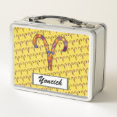 Lunch Box Symbole Zodiac Aries Élément par Kenneth Yoncich (Dos)