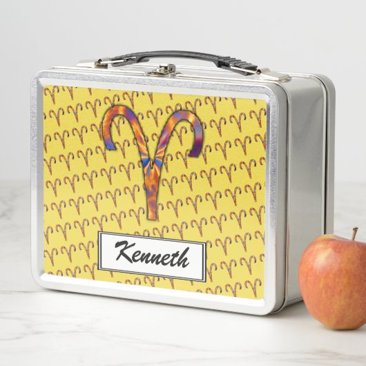 Lunch Box Symbole Zodiac Aries Élément par Kenneth Yoncich (En situation)