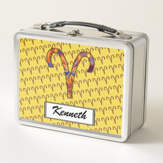 Lunch Box Symbole Zodiac Aries Élément par Kenneth Yoncich (Devant)