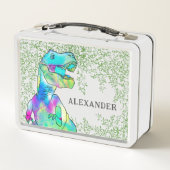 Lunch Box T-Rex Dinosaur Nom des enfants (Dos)