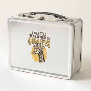 Lunch Box T-shirt à motif de girafe amusant avec gravure vin