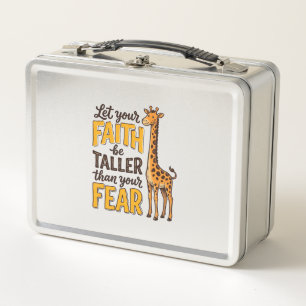 Lunch Box T-shirt chrétien vintage girafe La Foi Sur La Peur