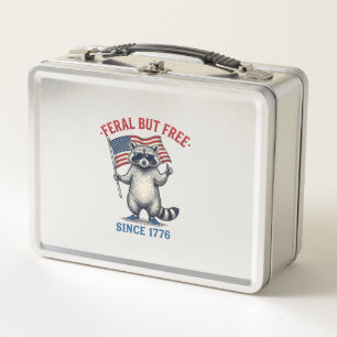 Lunch Box T-shirt vintage Raton laveur patriotique sauvage m