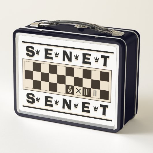 Lunch Box Table d'échecs Portable Senet Board Boîte à lunch (Dos)