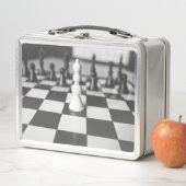 Lunch Box Tableau d'échec noir et blanc (En situation)