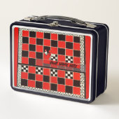 Lunch Box Tableau d'échecs Harlequin personnalisé (Devant)