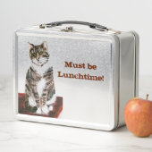 Lunch Box Tableau Kitty Tabby Chat Personnalisé (En situation)